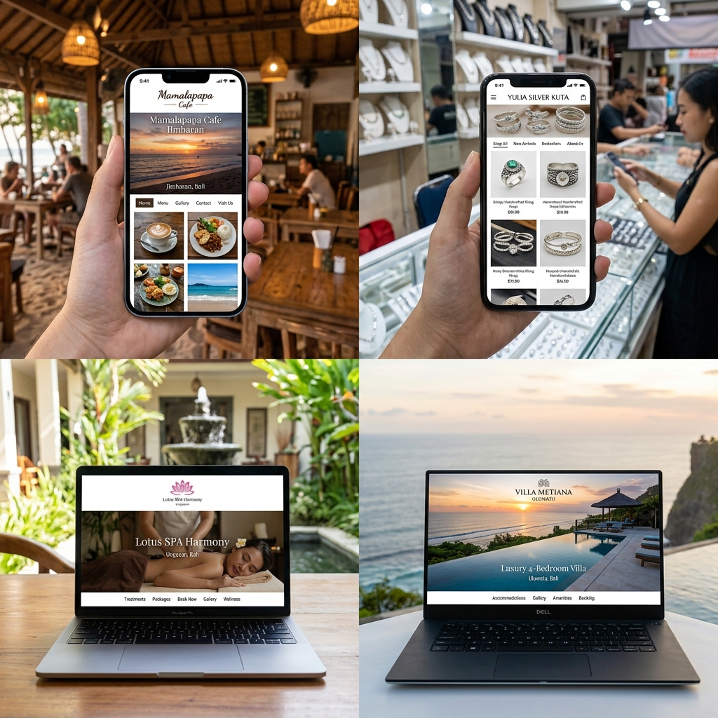 tampilan website modern sesuai kebutuhan anda