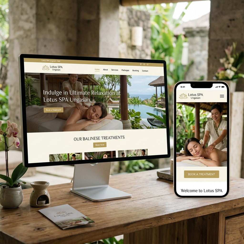website lotus spa interface pc dan hp